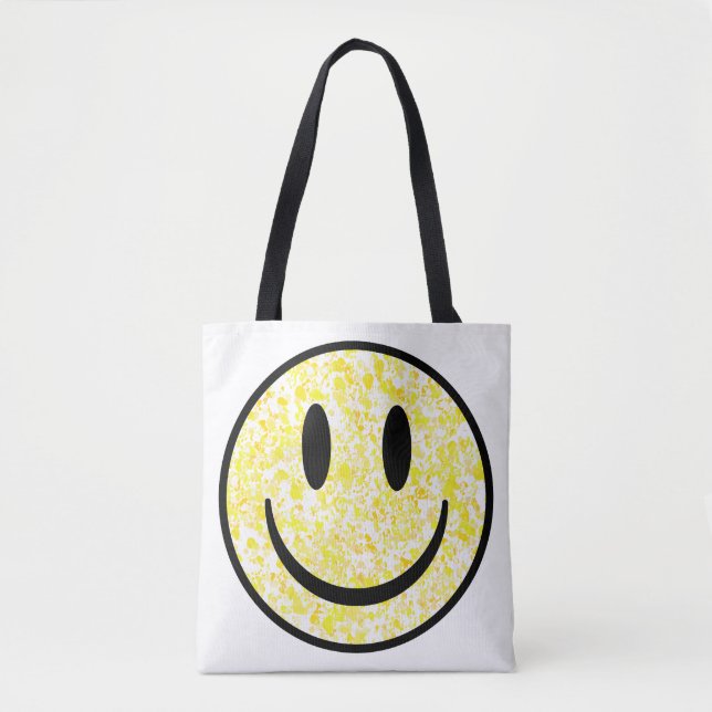 Splattered Smile Face Tote Bag (Front)