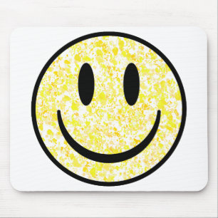 Splattered Smiley Face Mouse Mat