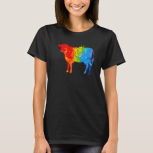Splattering Paint Cow Drip Painting Cow T-Shirt