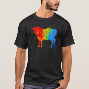 Splattering Paint Cow Drip Painting Cow T-Shirt