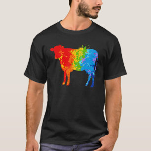 Splattering Paint Cow Drip Painting Cow T-Shirt