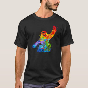 Splattering Paint Sloth Drip Painting Sloth T-Shirt