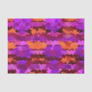 Splatters of Purple and Orange  Tissue Paper