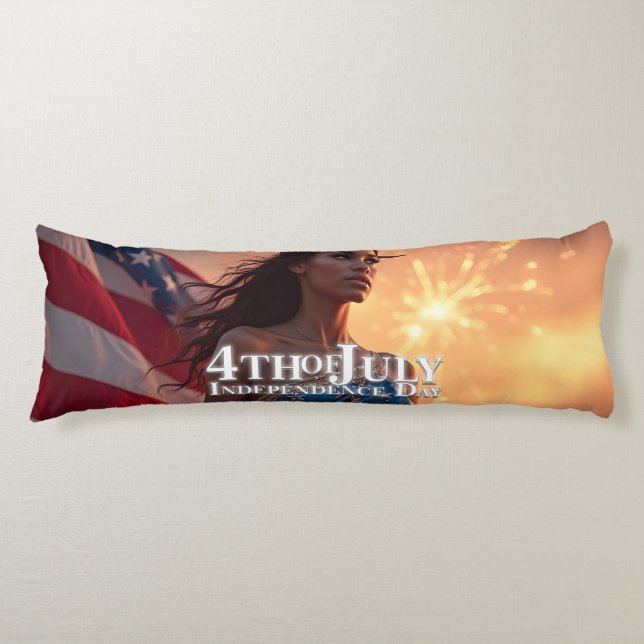 Splendid 4th of July Design - Fireworks & Freedom Body Cushion (Front)