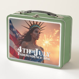 Splendid 4th of July Design - Fireworks & Freedom Metal Lunch Box