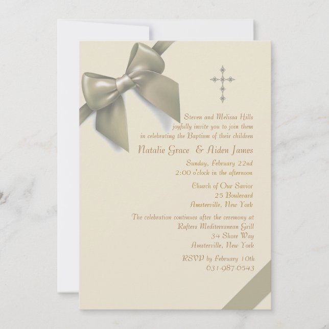 Splendid Bow Invitation (Front)