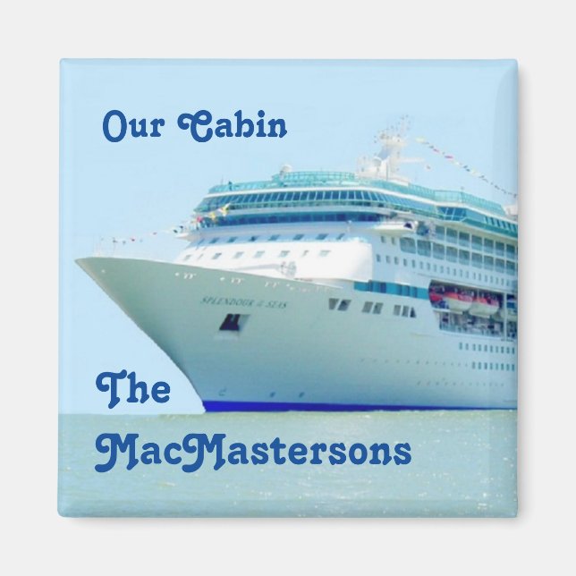 Splendid Cruise Ship Stateroom Door Marker Magnet (Front)