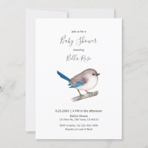 Splendid Fairy Wren Bird on Branch Invitation