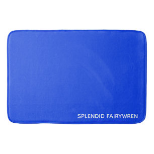 Splendid Fairywren Blue Colour Name Bath Mat