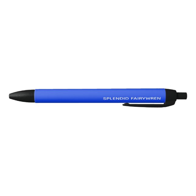 Splendid Fairywren Blue Colour Name Black Ink Pen (Bottom)