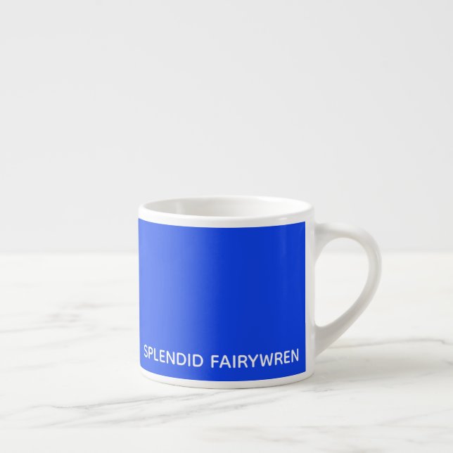 Splendid Fairywren Blue Colour Name Espresso Cup (Right)