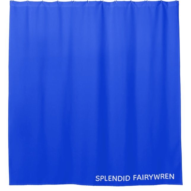 Splendid Fairywren Blue Colour Name Shower Curtain (Front)