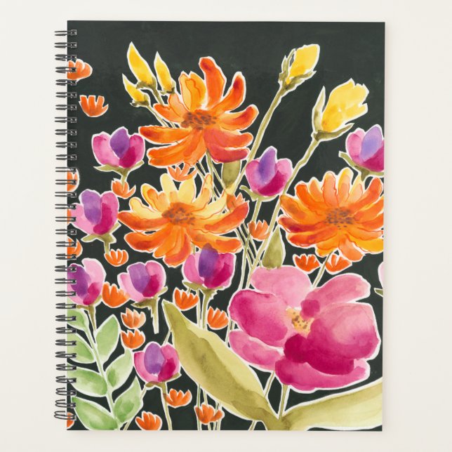Splendid Gathering - Pink and Orange Flowers Planner (Front)
