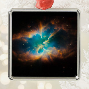 Splendid Nebula Photo Metal Tree Decoration
