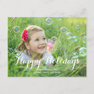 Splendid Script Holiday Photo Card
