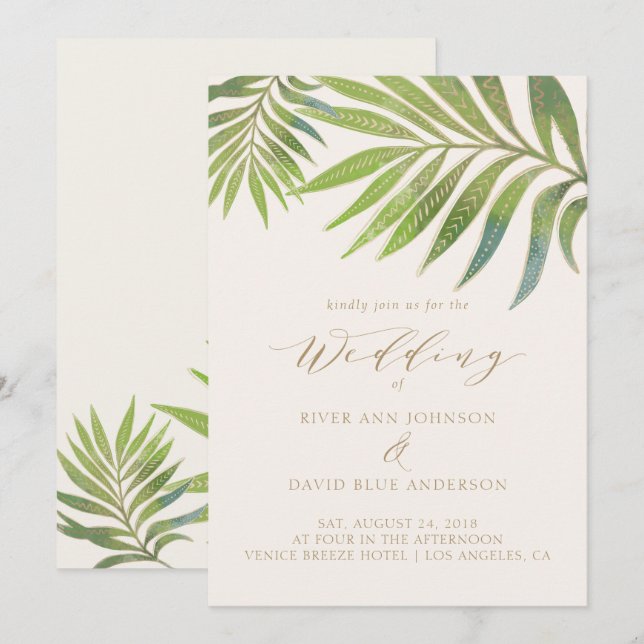 Splendid Summer Wedding Invitation (Front/Back)