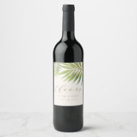 Splendid Summer Wedding Wine Bottle labels