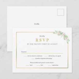 Splendid Union Wedding RSVP Reply Response Card