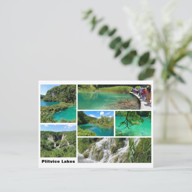 Splendid Views of Plitvice Lakes, Croatia Postcard (Standing Front)