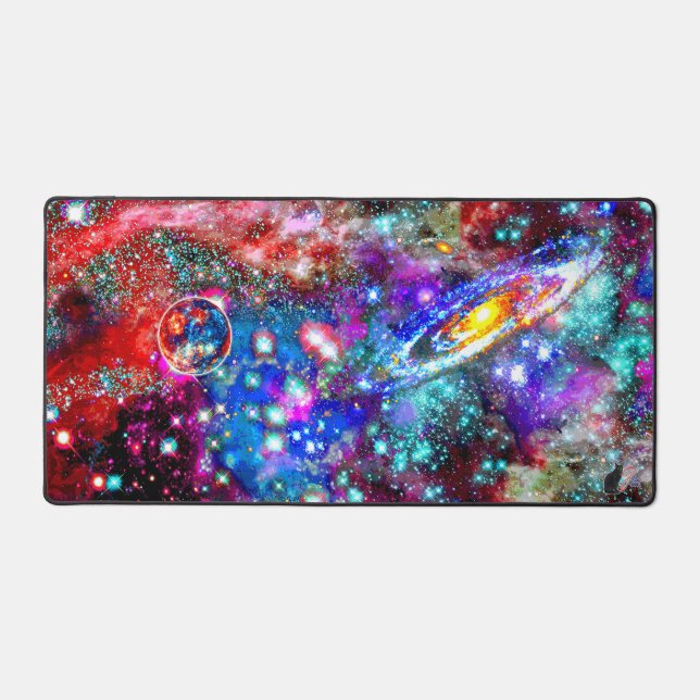 Splendorous Crowded Cosmos Desk Mat (Front)