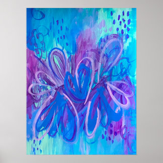 Splendour Colourful Abstract Painting Print