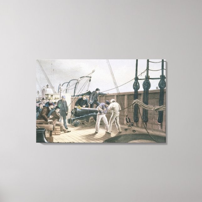 Splicing the cable after the first accident on boa canvas print (Front)