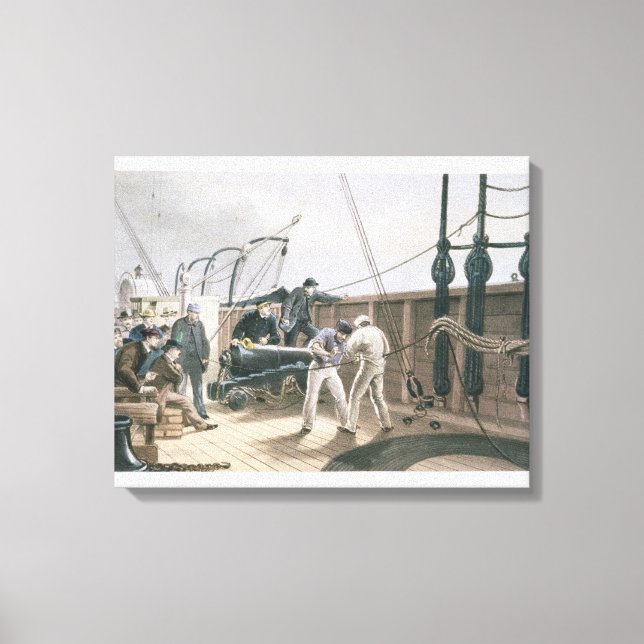 Splicing the cable after the first accident on boa canvas print (Front)