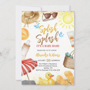  Splish Splash Baby Shower Invitation