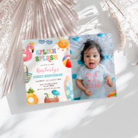 Splish Splash Birthday Bash Girl Pool Party Photo