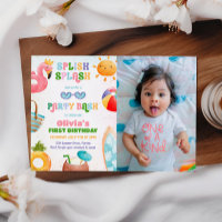 Splish Splash Birthday Bash Girl Pool Party Photo