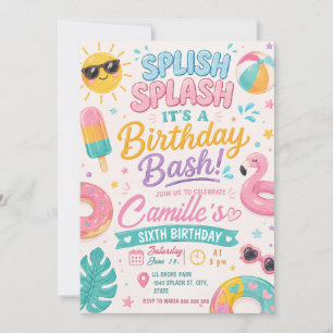 Splish Splash Birthday Bash Invitation