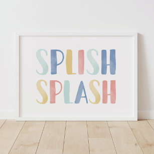 Splish Splash Colourful Kid Bathroom Decor