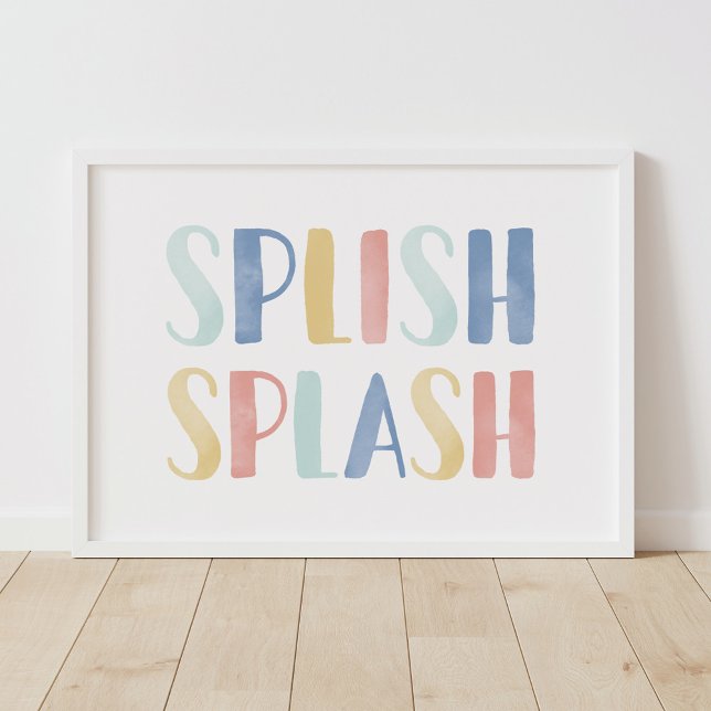 Splish Splash Colourful Kid Bathroom Decor (Creator Uploaded)
