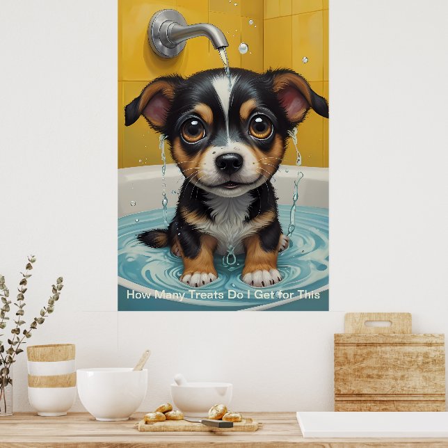 Splish Splash Cute Funny Posters with Quotes (Kitchen)