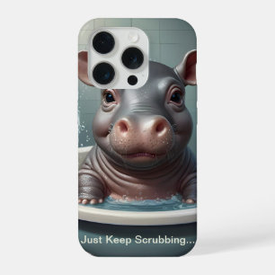 Splish Splash Cute Funny Posters with Quotes iPhone 15 Pro Case