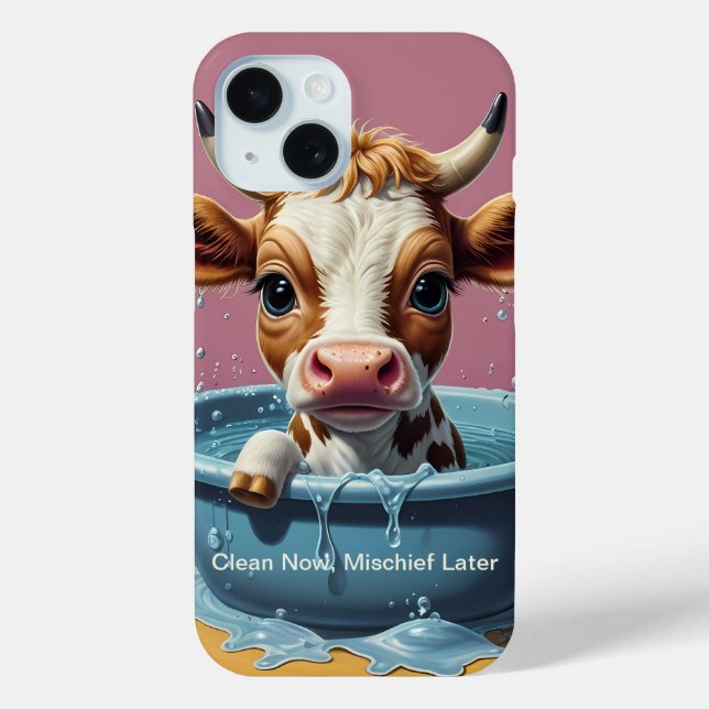 Splish Splash Cute Funny Quotes Case-Mate iPhone Case (Back)