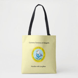 Splish Splash funny summer Seagull vacation Tote Bag