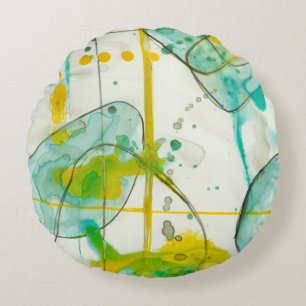 Splish Splash I Round Cushion