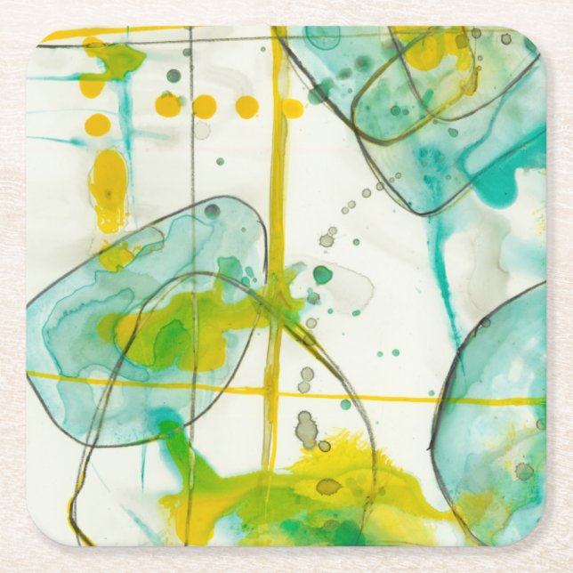 Splish Splash I Square Paper Coaster (Front)