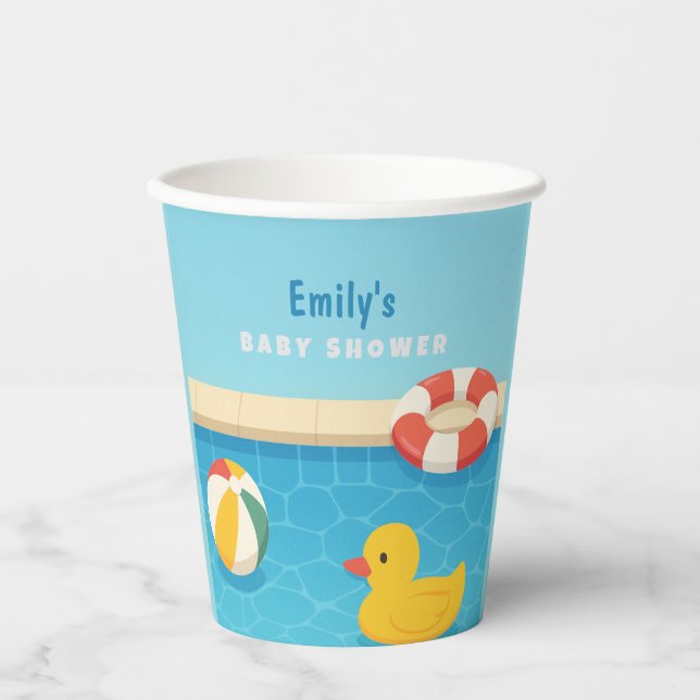 Splish Splash it's a Baby Bash Baby Shower Paper Cups (Front)
