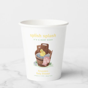 Splish Splash Laundry Tub Rubber Duck Baby Shower  Paper Cups