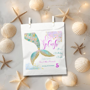 Splish splash mermaid birthday bash favour bags