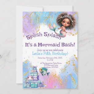 Splish Splash Mermaid Party Invitation