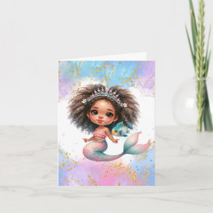 Splish Splash Mermaid Party Plain Card