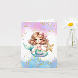 Splish Splash Mermaid Party Thank You Cards