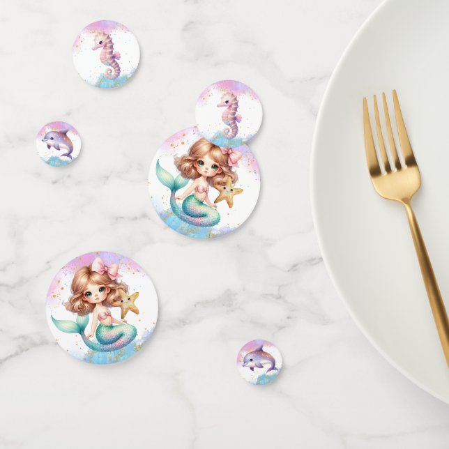 Splish Splash Mermaid Plain Party Table Confetti (Group)