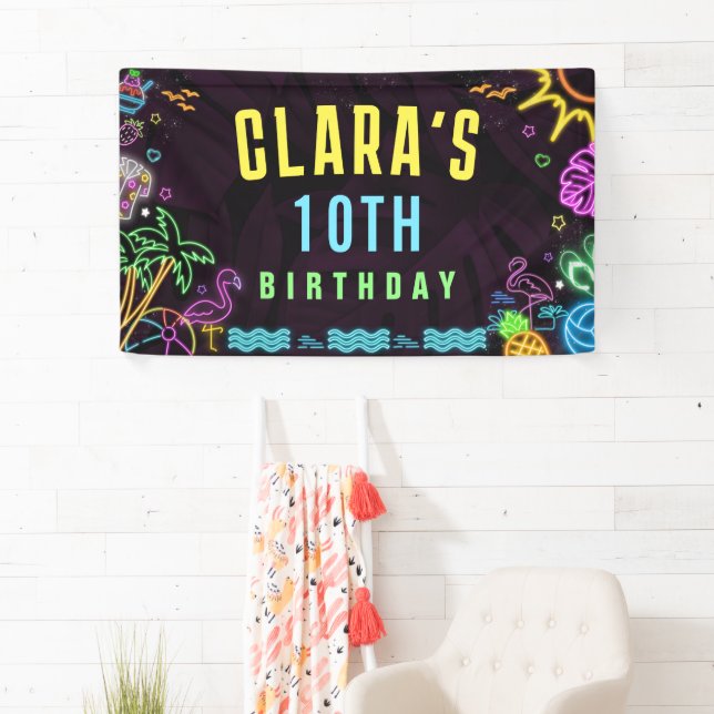 Splish Splash Party Glow Party Banner (Insitu)