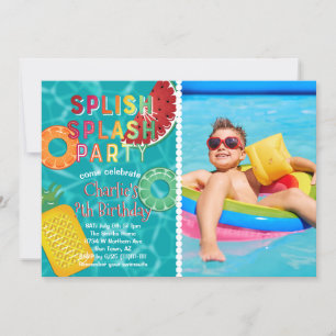 Splish Splash Party l Pool Birthday l Summer Fruit Invitation