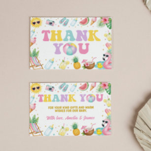 Splish Splash Pool Baby Shower Thank You Card