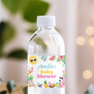 Splish Splash Pool Baby Shower Water Bottle Label